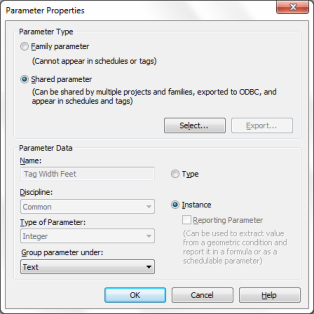 Residential Door Tag Add Parameters