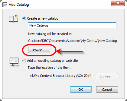 Content Browser Add Catalog